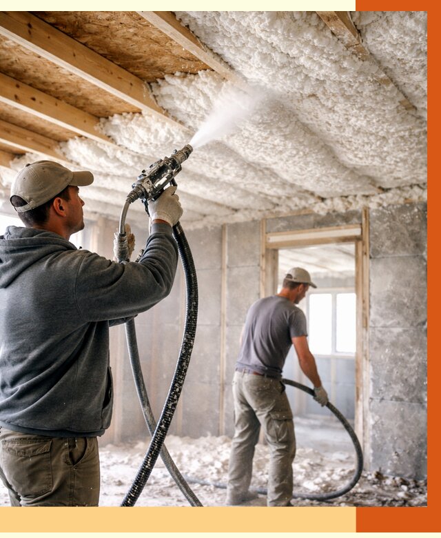 Утепление пеноизолом в Карпинске от 1643 руб./м2 под ключ | ТепломастерКпн