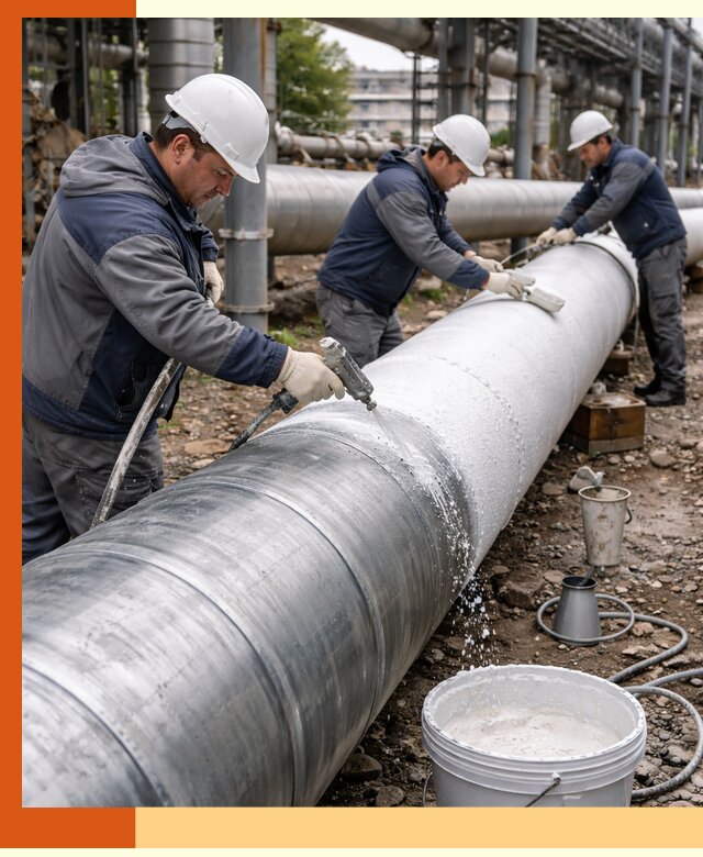 Утепление теплотрассы жидкой теплоизоляцией в Карпинске