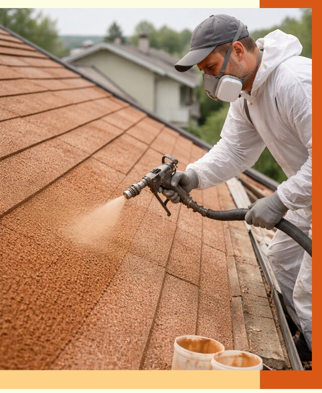 Утепление кровли жидкой пробкой в Карпинске от 2772 руб./м² под ключ | ТепломастерКпн