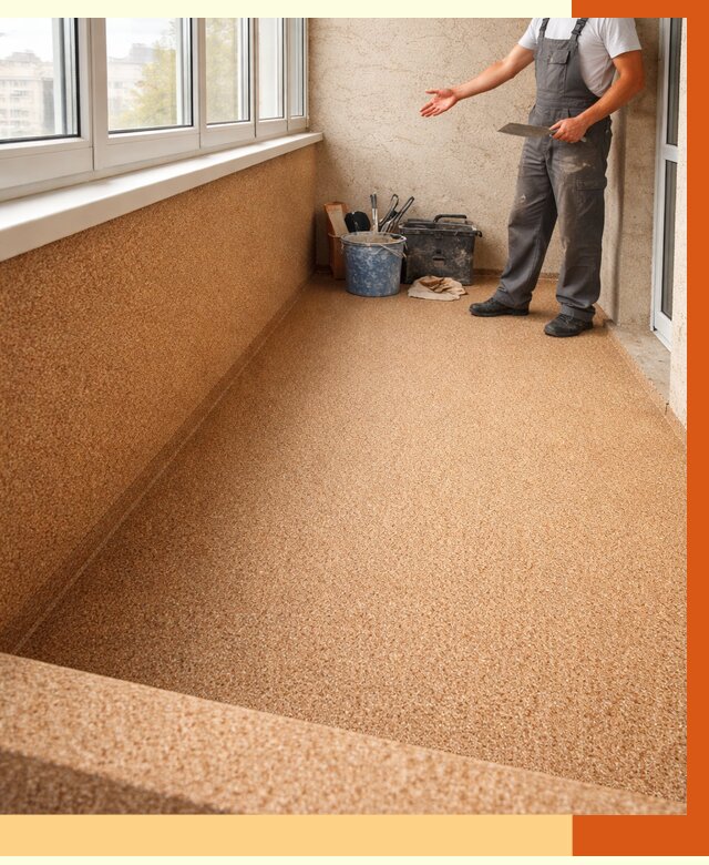 Утепление балкона жидкой пробкой в Карпинске от 3748 руб/м² под ключ | ТепломастерКпн