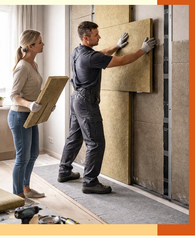 Профессиональная шумоизоляция квартиры в Карпинске от 7701 руб. за м2 | ТепломастерКпн