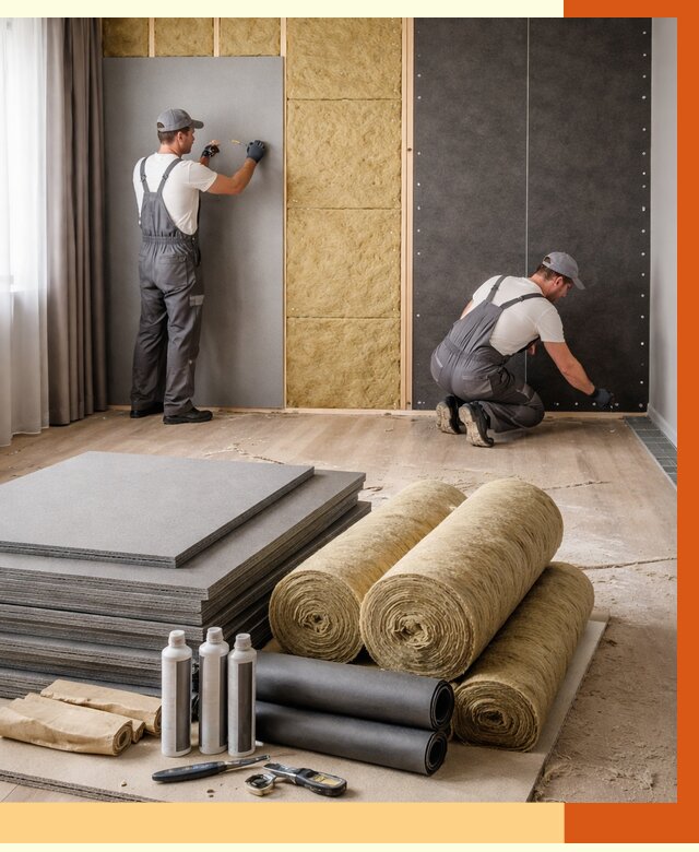 Шумоизоляция дома в Карпинске от 4621 руб/м2 — комплексная звукоизоляция под ключ | ТепломастерКпн