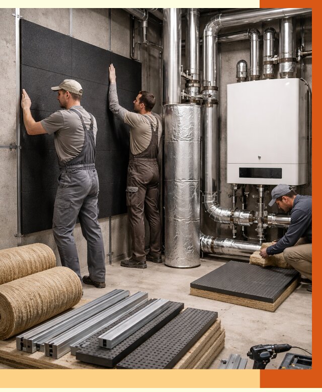 Шумоизоляция котельной в Карпинске от 6674 руб. под ключ | Профессиональная звукоизоляция — ТепломастерКпн