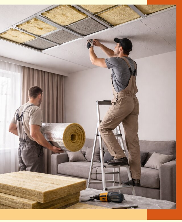 Шумоизоляция потолка в Карпинске от 2310 руб. под ключ | Профессионально — ТепломастерКпн