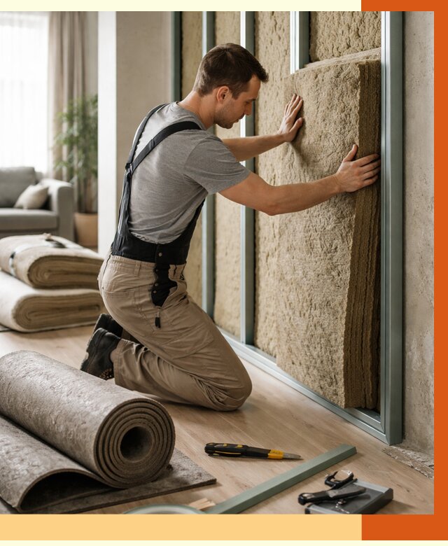 Шумоизоляция перегородок в Карпинске от 1694 руб. за м2 — ТепломастерКпн