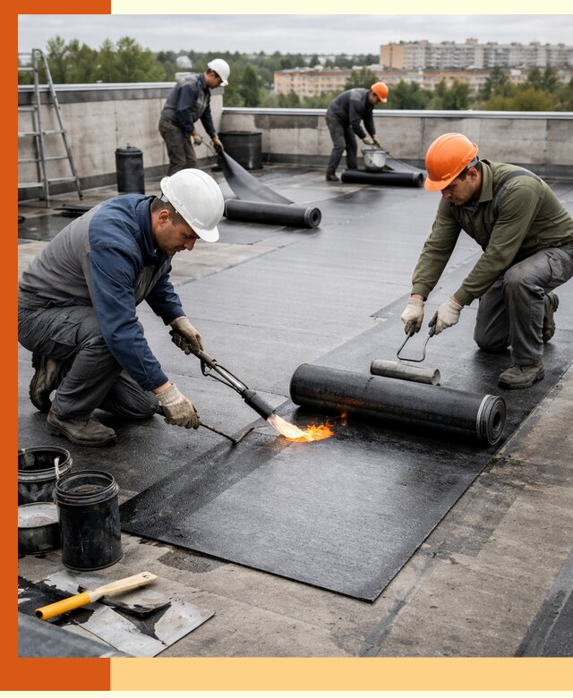 Профессиональная гидроизоляция плоской кровли в Карпинске