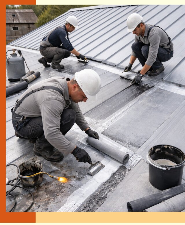 Гидроизоляция металлической кровли с гарантией в Карпинске