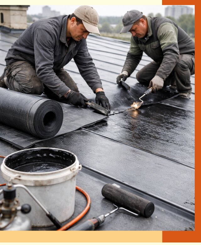 Гидроизоляция фальцевой кровли в Карпинске от 7701 руб. под ключ | ТепломастерКпн