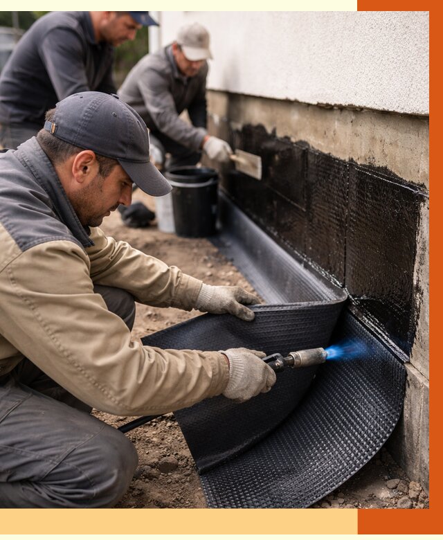 Гидроизоляция цоколя и отмостки в Карпинске от 8728 руб. — ТепломастерКпн