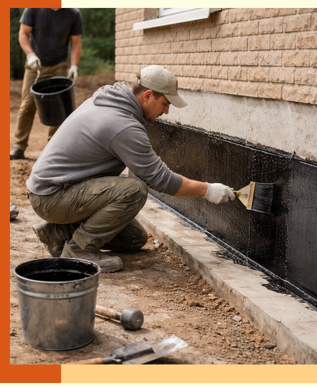 Гидроизоляция цоколя домов и зданий в Карпинске эффективными методами