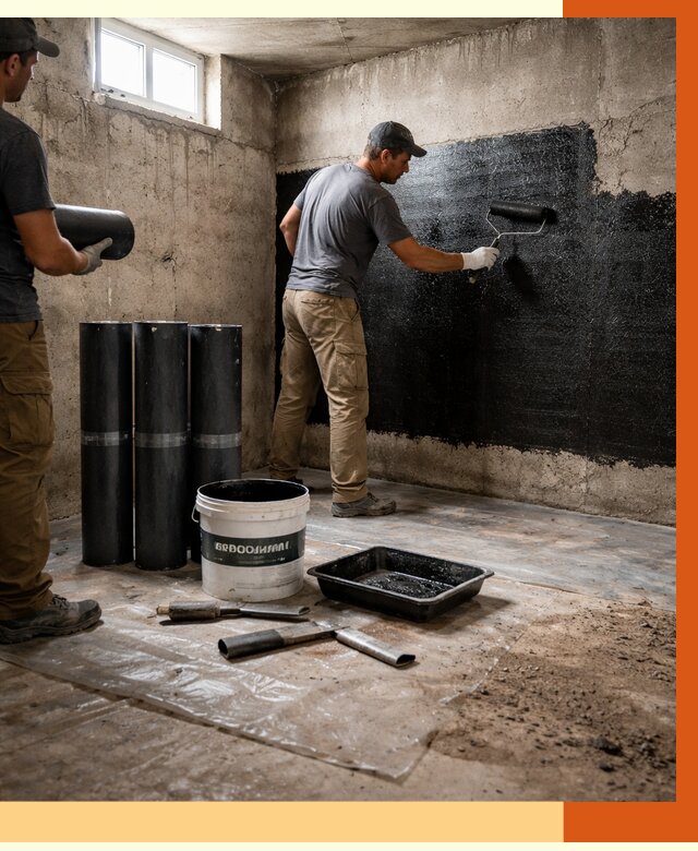 Гидроизоляция подвала в Карпинске от 3594 руб. под ключ | Профессионально — ТепломастерКпн