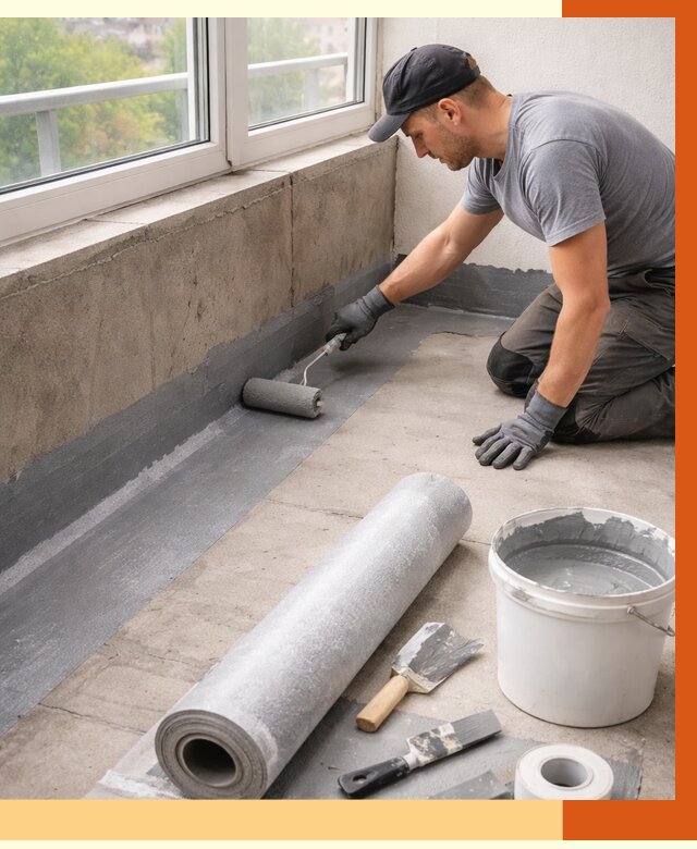 Профессиональная гидроизоляция балкона в Карпинске от 4313 руб. | ТепломастерКпн