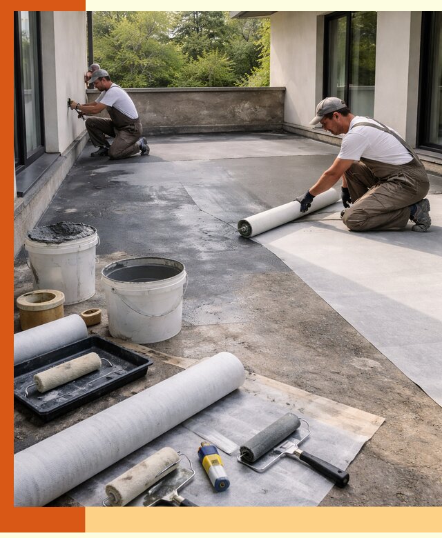 Гидроизоляция террасы в Карпинске — надежная защита от влаги и протечек