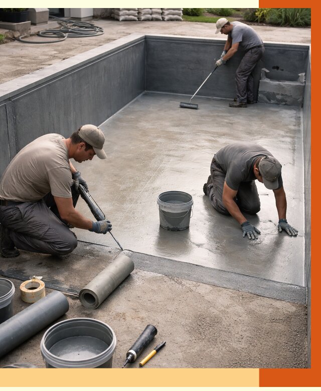 Профессиональная гидроизоляция бассейна в Карпинске от 6674 руб. за м2 | ТепломастерКпн