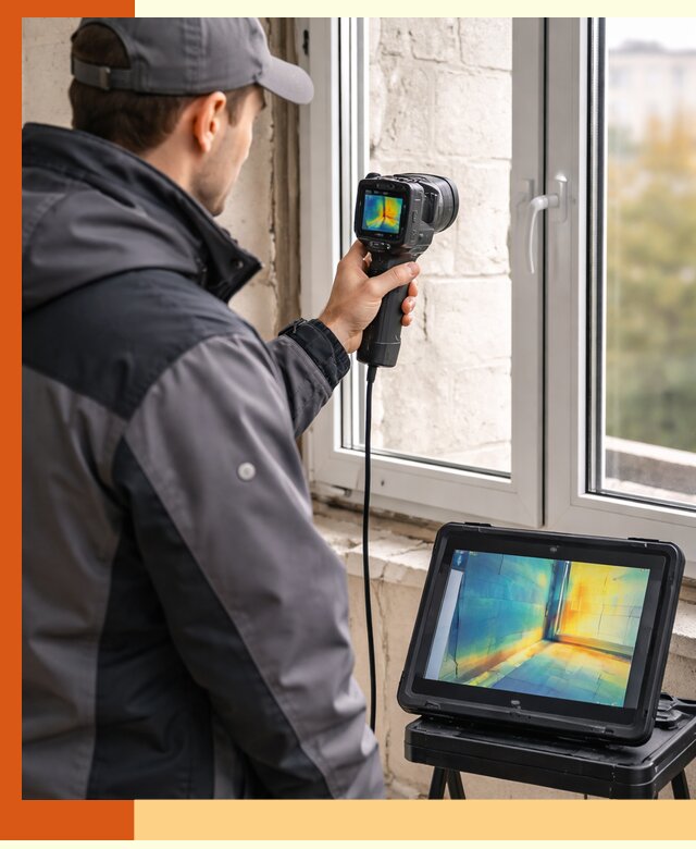 Тепловизионное обследование дома в Карпинске для выявления утечек тепла
