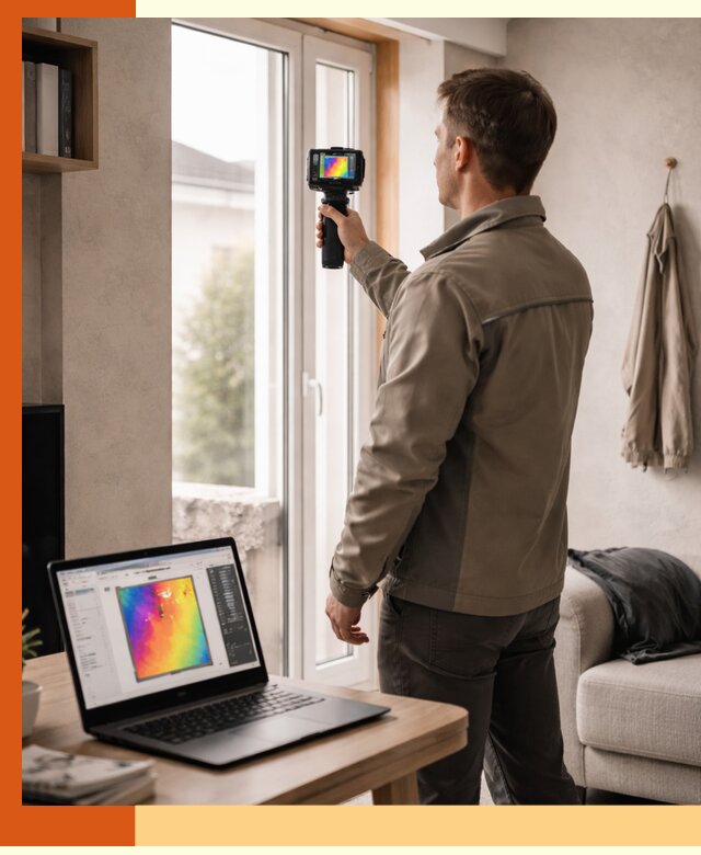 Тепловизионное обследование квартиры в Карпинске для поиска утечек тепла