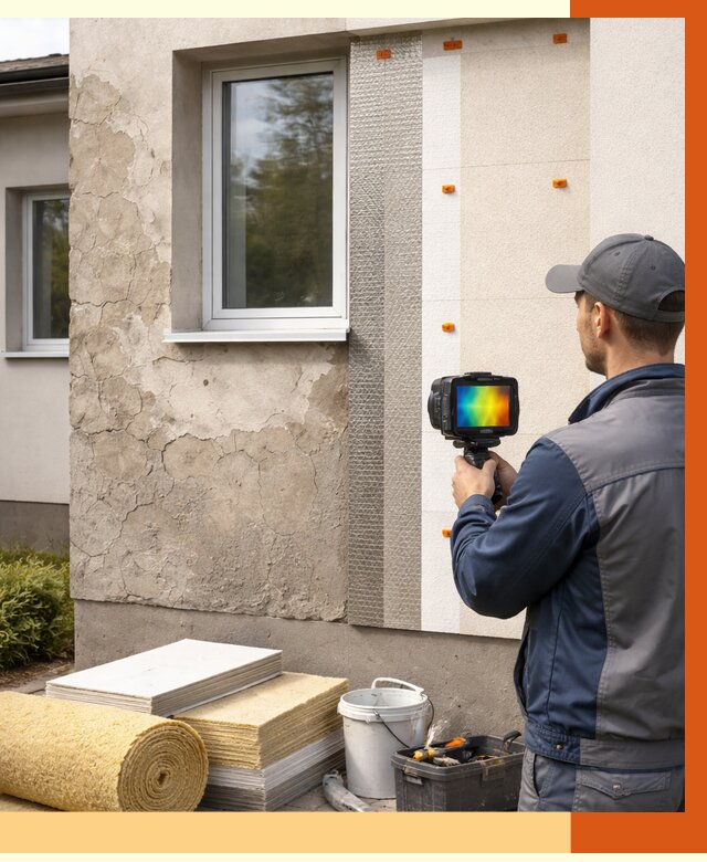 Тепловизионное обследование фасада в Карпинске от 4621 руб. под ключ | ТепломастерКпн