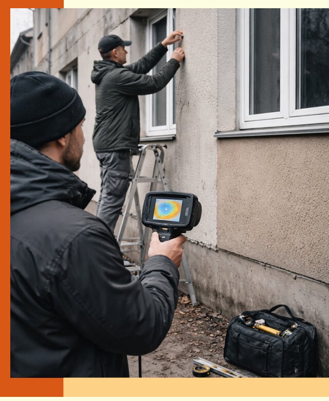 Тепловизионное обследование фасада в Карпинске для выявления дефектов