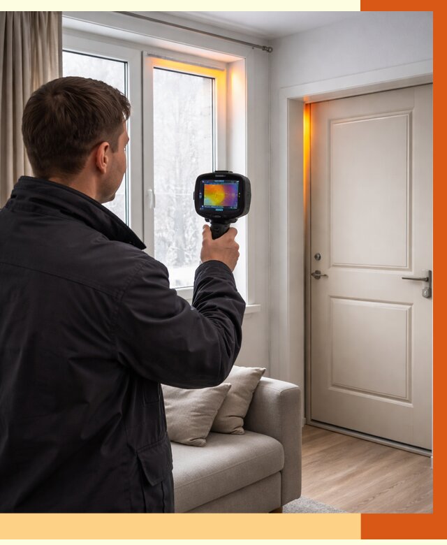 Тепловизионное обследование окон и дверей в Карпинске от 4621 руб. | ТепломастерКпн