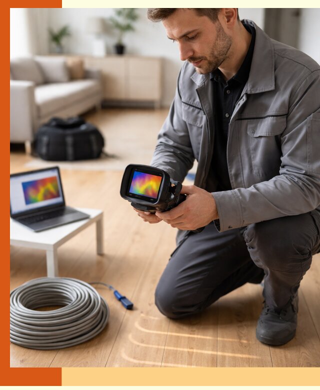 Тепловизионное обследование тёплого пола в Карпинске для точной диагностики