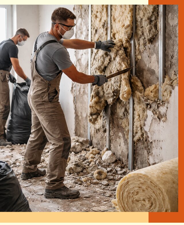 Демонтаж старого утеплителя в Карпинске от 3594 руб. — работы под ключ | ТепломастерКпн