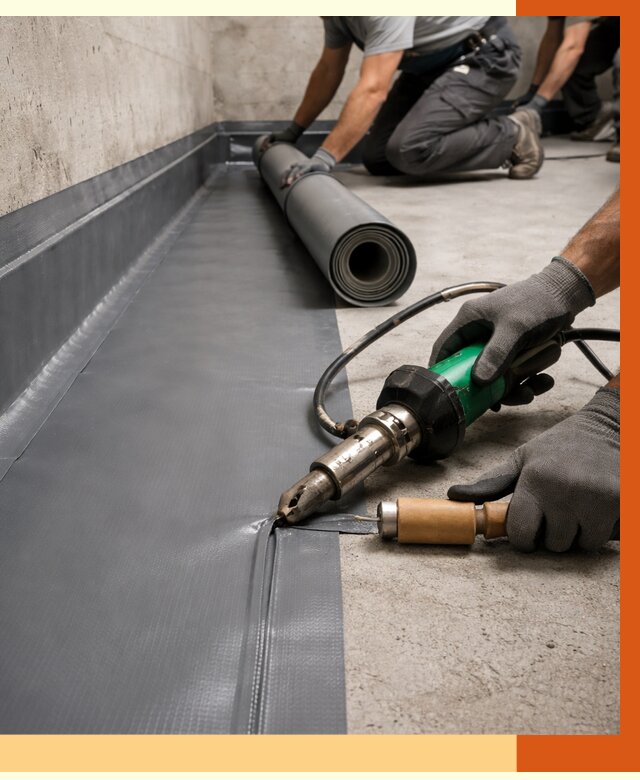 Монтаж гидроизоляционной мембраны в Карпинске от 1022 руб/м2 | ТепломастерКпн