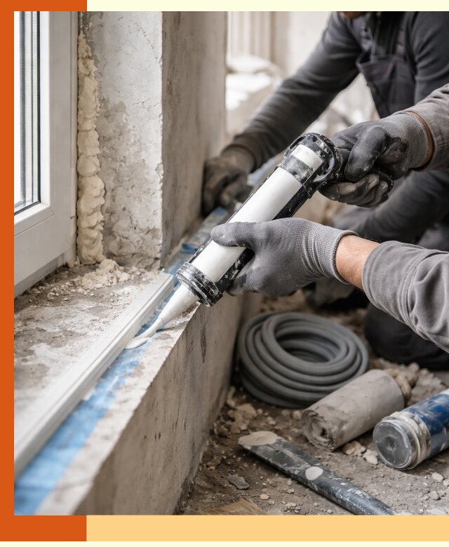 Герметизация стыков и примыканий зданий в Карпинске