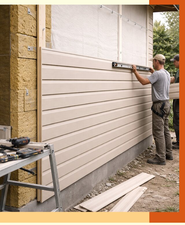 Монтаж сайдинга после утепления в Карпинске от 1900 руб. — обшивка и облицовка | ТепломастерКпн