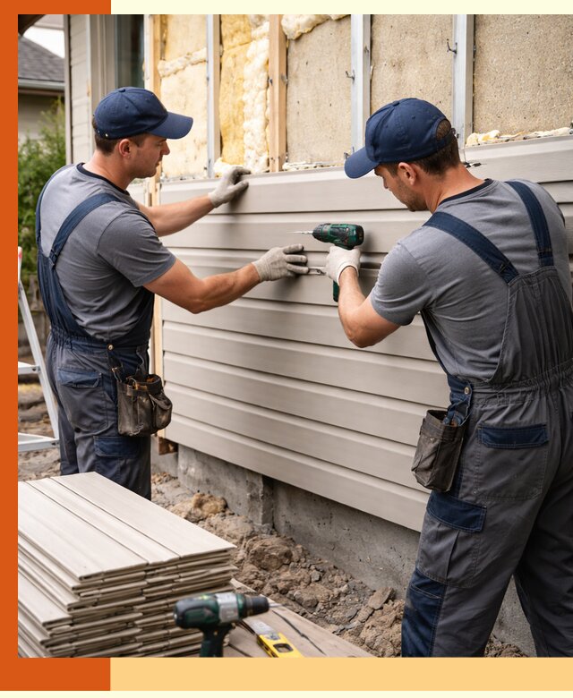 Монтаж сайдинга после утепления в Карпинске качественно и надежно